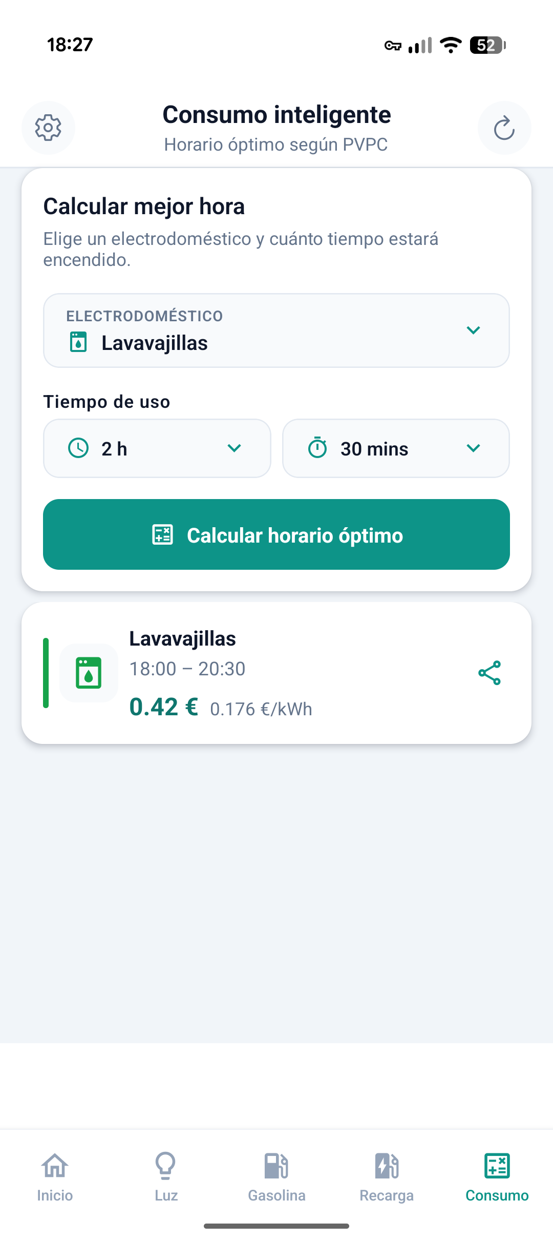 Precio de la luz y gasolina 6