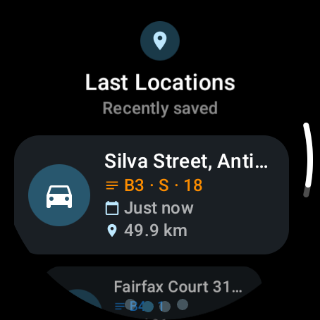 Find My Car Wear OS 2
