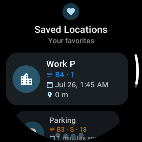 Find My Car Wear OS 3