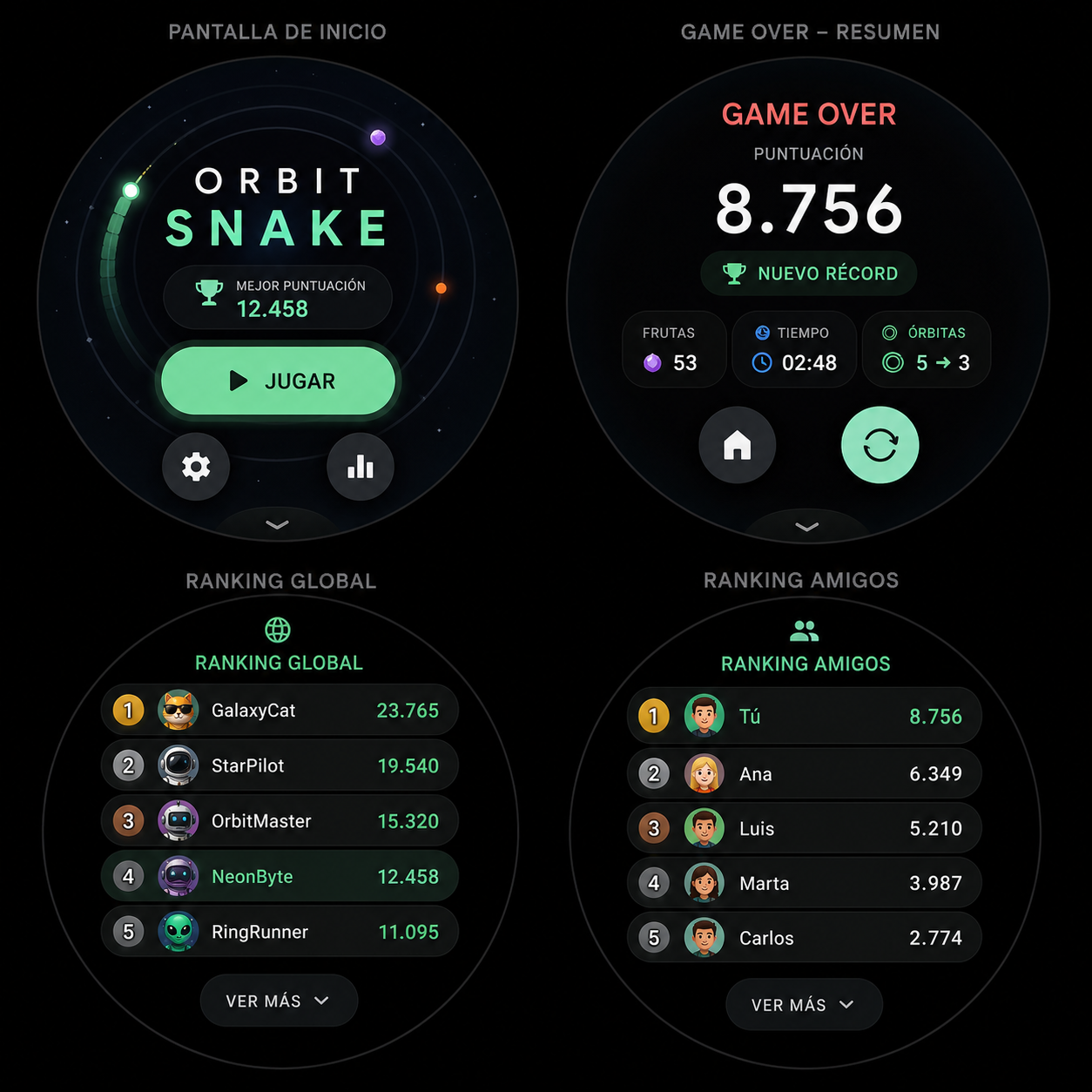 Orbit Snake for Wear OS 2