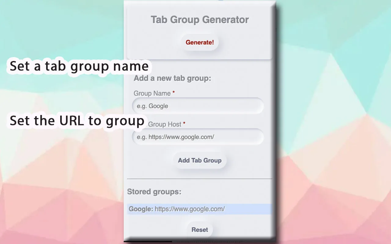 Tab Group Generator 3